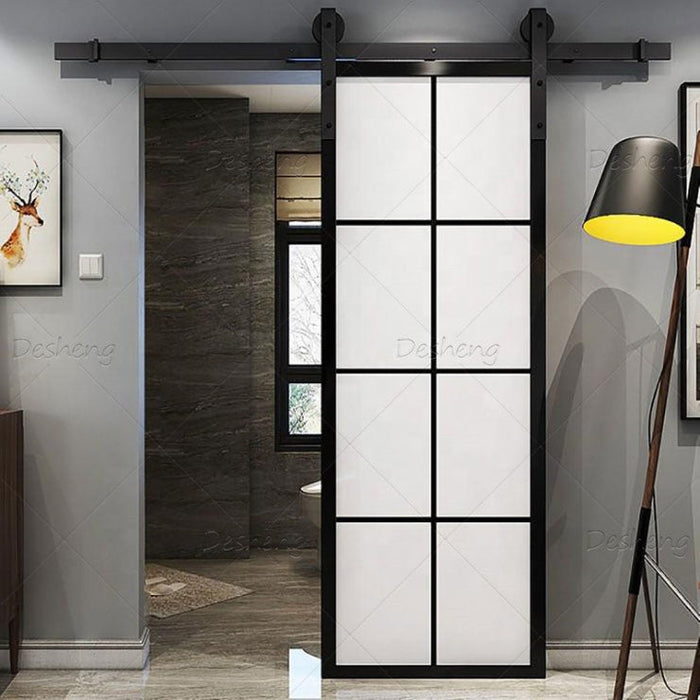 Customized Interior Barn Door China Top Brand Hardware Narrow Slim Aluminum Alloy Frame Slide Glass Door