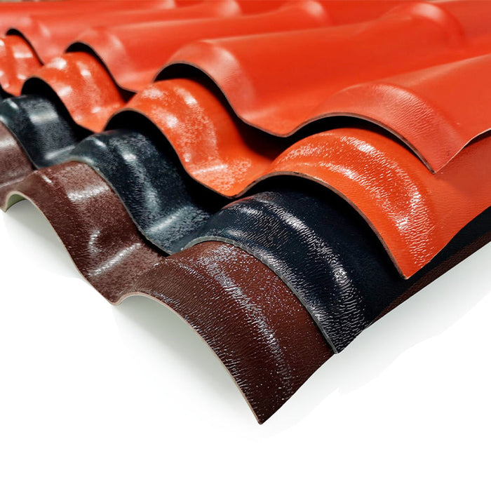 Waterproof roofing tile heat insulat plastic synthetic resin fire resistant ASA PVC corrugated roof tile