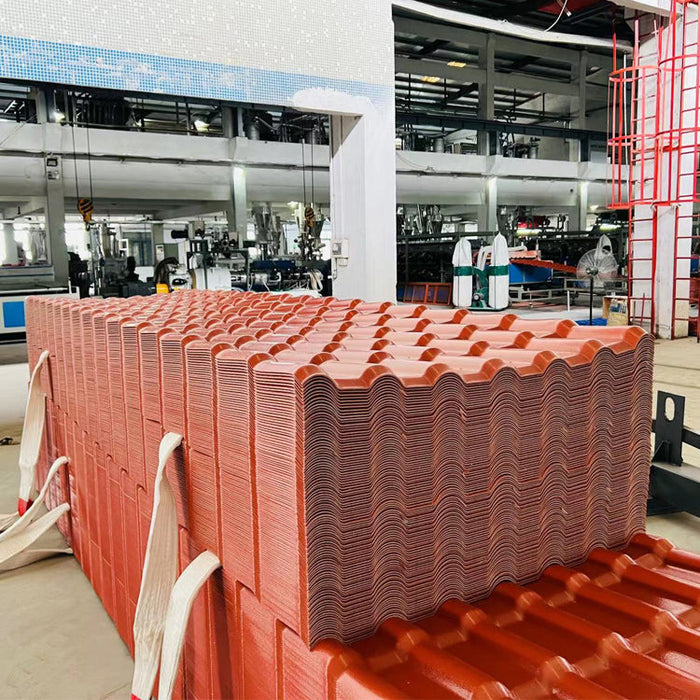 Thermal insulation pvc roof tile waterproof pvc roof asa synthetic resin roof tile lamina teja pvc