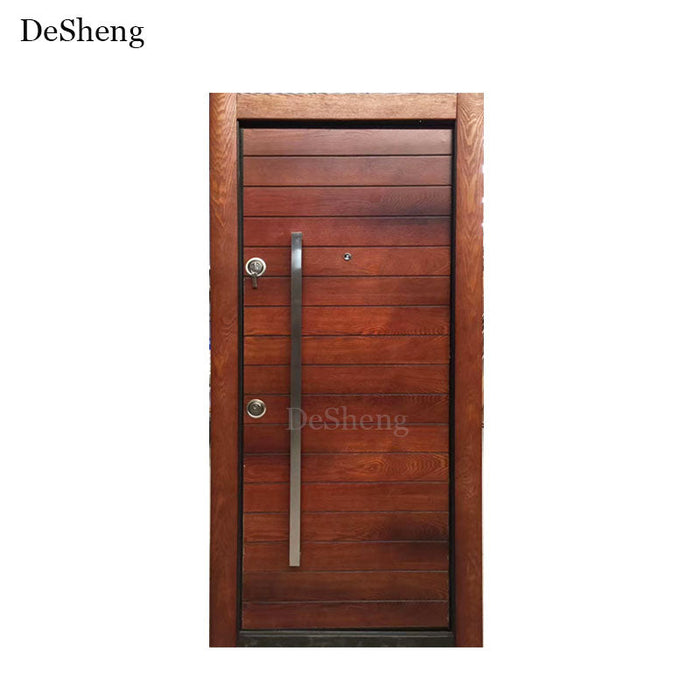 Factory Wholesale Custom Simple Design Hotel Entrance Door Security Exterior Doors Solid Wood Door for Home