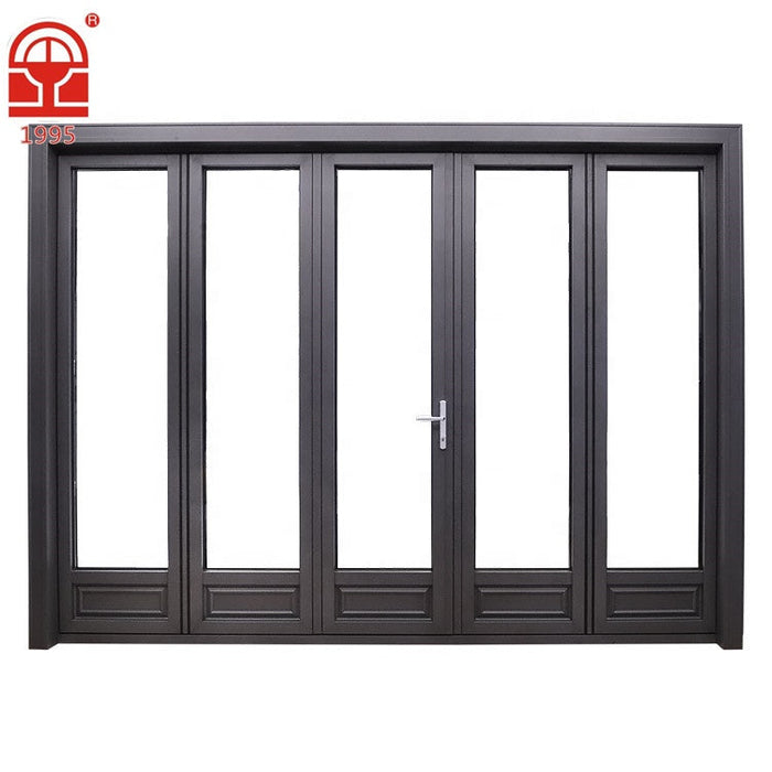 Bifold door Aluminium Thermal Break Double Tempered Glass Exterior bi Folding Sliding Entry Doors