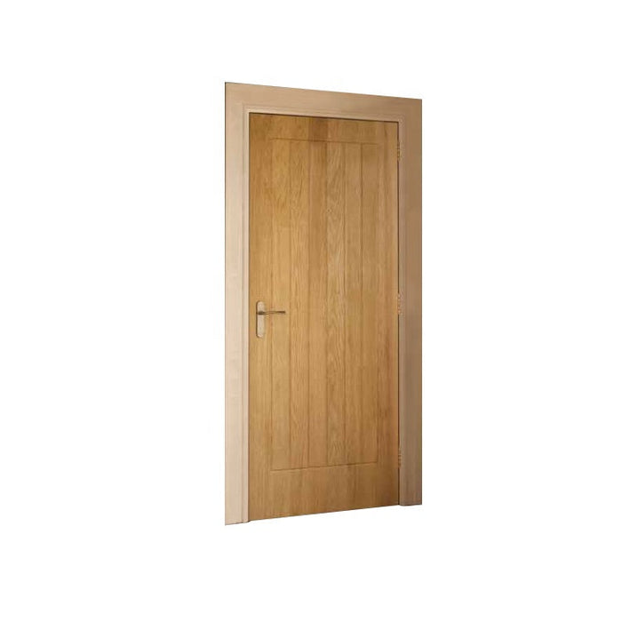 Desheng Foshan Flat Factory Simple Wood Door Design Interior Panel Wooden Door African Walnut Solid Wood