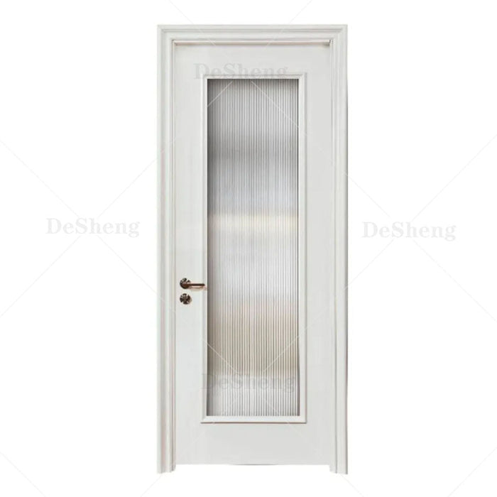 Modern Design Aluminum Bathroom Door Waterproof Interior Swing Aluminum Glass Door for Hotel Apartment