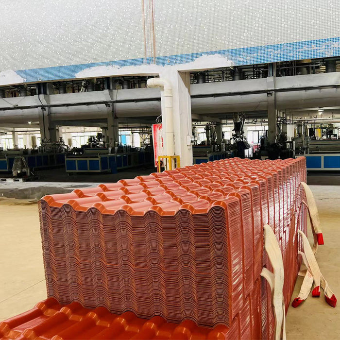 Thermal insulation pvc roof tile waterproof pvc roof asa synthetic resin roof tile lamina teja pvc