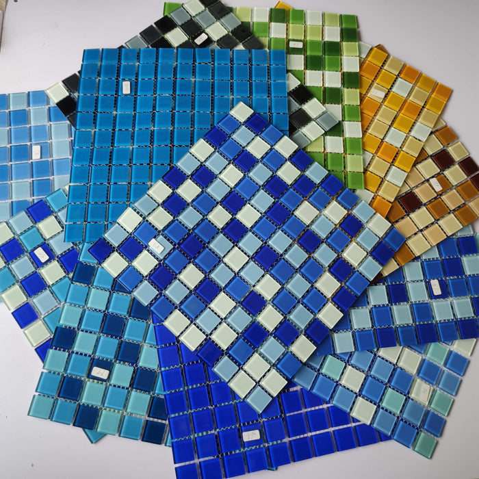 Foshan Factory Direct Sales Tile 300x300mm Sheet Crystal Glass Interior Decoration Mosaic