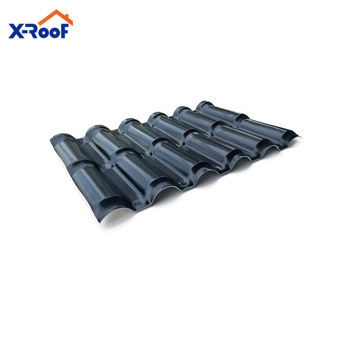 Waterproof roofing tile heat insulat plastic synthetic resin fire resistant ASA PVC corrugated roof tile