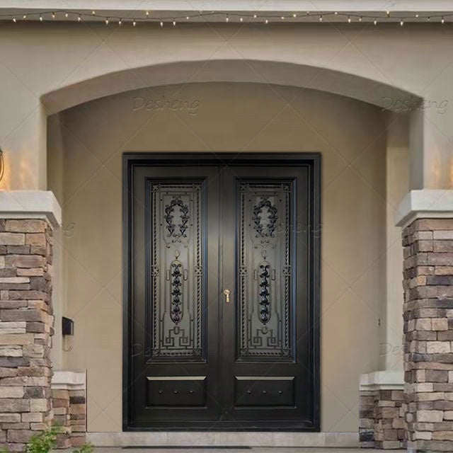 Best Welcome Fashion Villa Apartment House Security Entrance Arch Wrought Iron Door