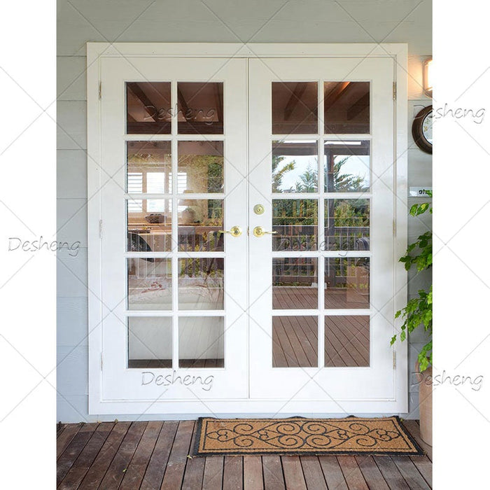 Modern European Standard Double Panels Swing Style Door Modern Exterior French Doors