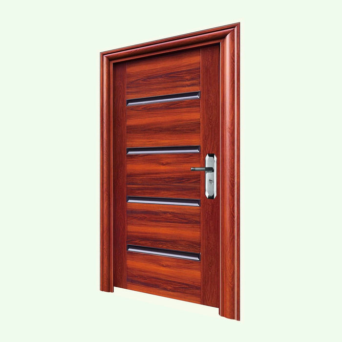 Main Exterior Steel Security Door Entry Metal Single Door Design Steel Metal Entrance Door For House