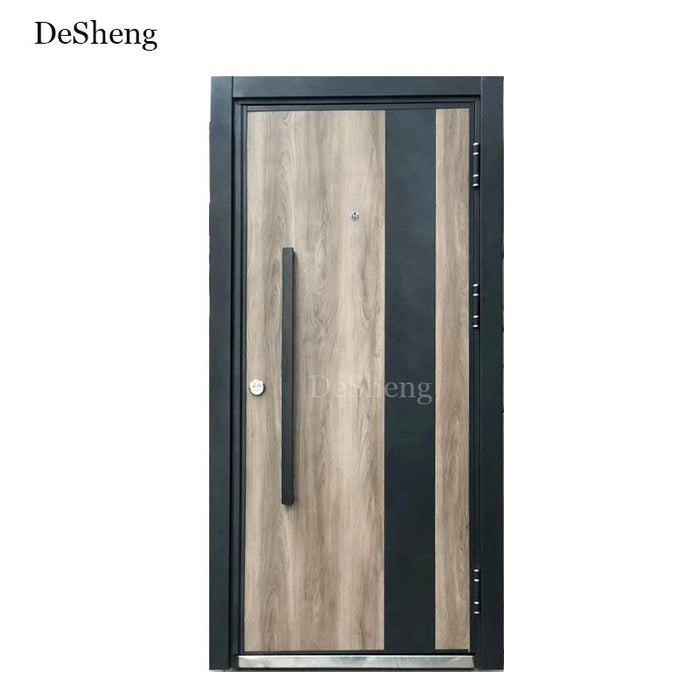 Factory Wholesale Custom Simple Design Hotel Entrance Door Security Exterior Doors Solid Wood Door for Home