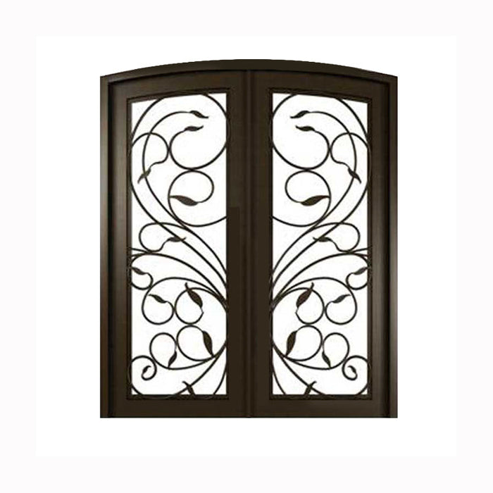 Luxury Exterior Double entrance Main Gate Double Security Door Wrought Iron Front Entry Door