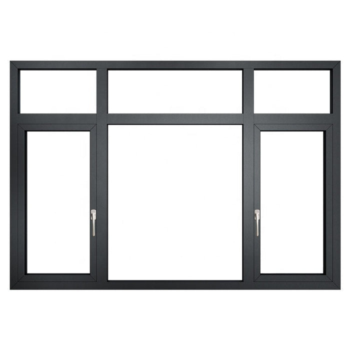 Double Glazed Aluminium Doors Tempered Casement Window Glass Exterior Double Gazed Aluminum Windows