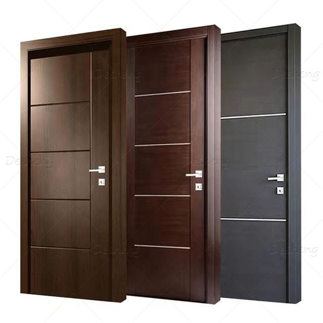 Bedroom Doors For HDF Veneer Painting Solid Wood Exterior Hotel Others Wooden Interior Door(old)