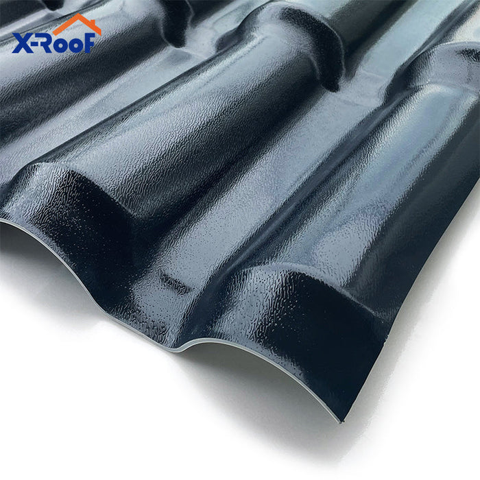 Waterproof roofing tile heat insulat plastic synthetic resin fire resistant ASA PVC corrugated roof tile