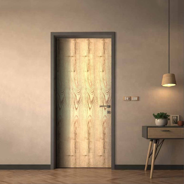 Desheng Foshan Flat Factory Simple Wood Door Design Interior Panel Wooden Door African Walnut Solid Wood