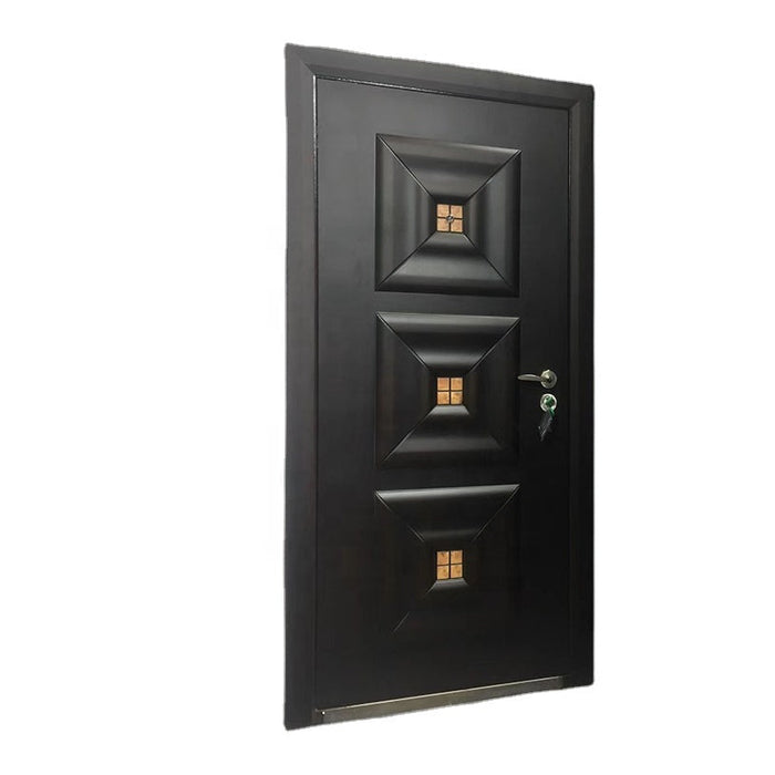 Security Entrance Doors High Main Bullet Proof Door Steel Chinese Swing Wood WPC Entry Doors Exterior Traditional Manual Desheng