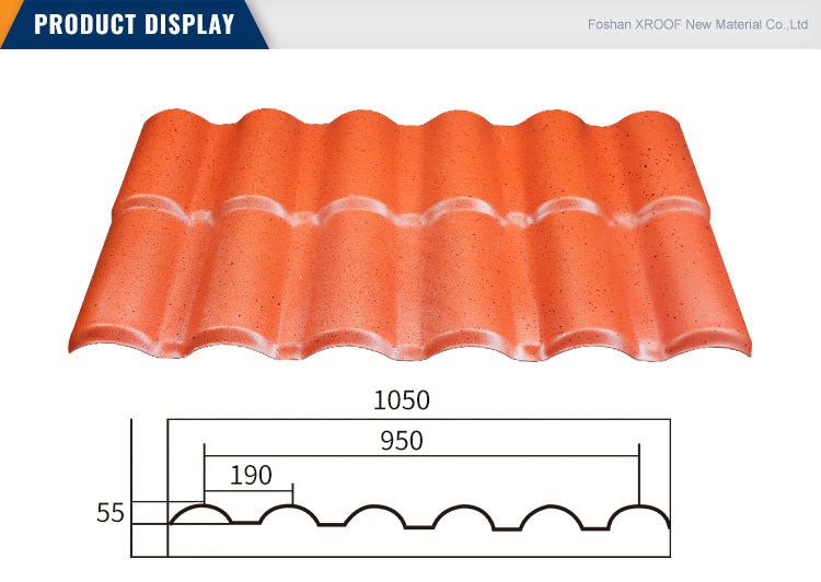 top products roof tile asa plastic Color persistence Heat insulation synthetic resin pvc roof pvc spanish roof tile for house