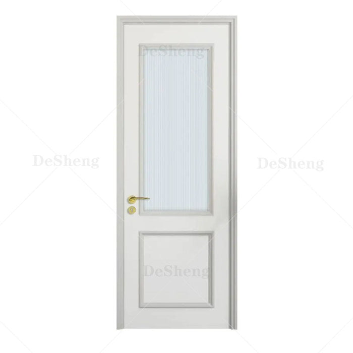 Modern Design Aluminum Bathroom Door Waterproof Interior Swing Aluminum Glass Door for Hotel Apartment