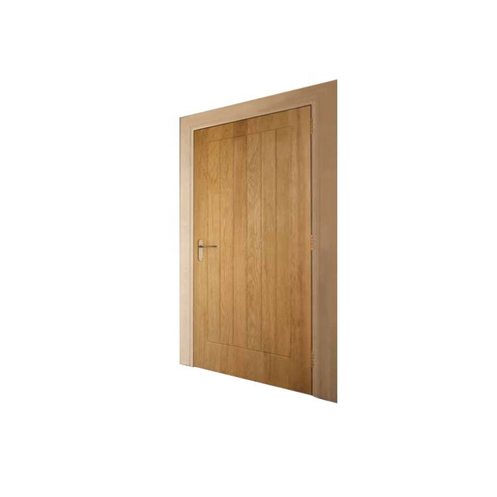 Desheng Foshan Flat Factory Simple Wood Door Design Interior Panel Wooden Door African Walnut Solid Wood