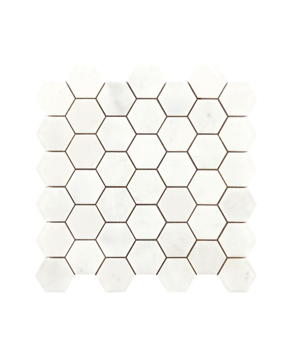 Simplicity Style JiGuangWhite Hexagon Stone Marble Mosaic Tiles